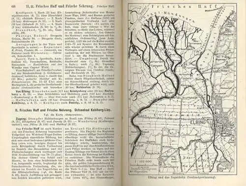 Ostsee Ostpreußen Danzig Memel Allenstein Königsberg Meyers Reiseführer 1934