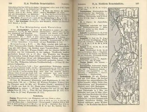 Ostsee Ostpreußen Danzig Memel Allenstein Königsberg Meyers Reiseführer 1934