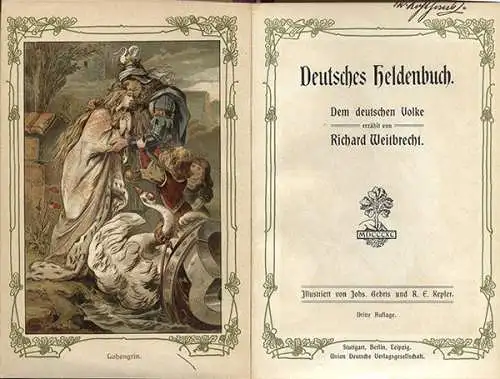 Deutsche Helden Sagen Germanen Edda Nibelungen Bilder von Kepler Berlin 1890