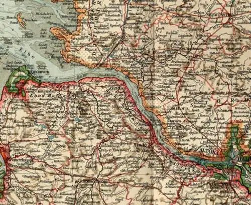 Niedersachsen Weser Elbe Mündung Hamburg Altes Land Heimatkunde Monografie 1921