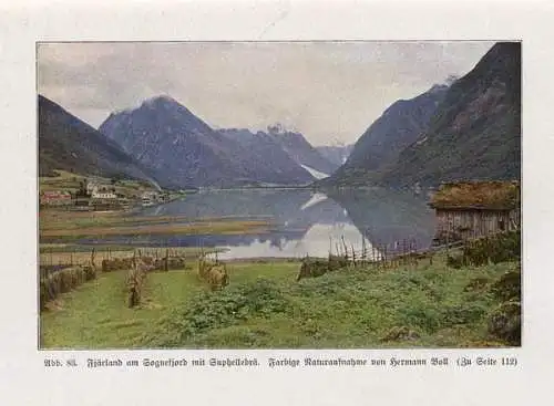 Europa Norwegen Geografie Geschichte Kultur Erdkunde Buch 1926