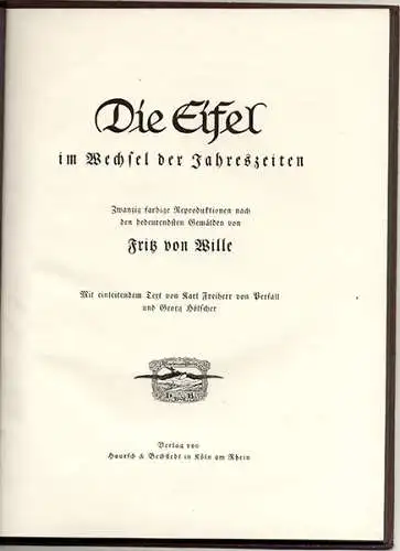 Kunst Malerei Eifel Jahreszeiten Bilder Fritz von Wille Buch 1914