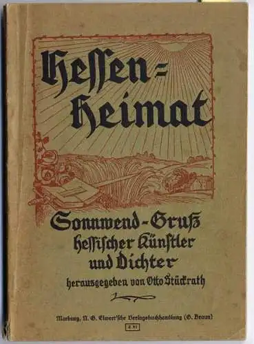 Hessen Heimat Hessische Künstler und Dichter Ubbelohde Kunst Grafik Buch 1917