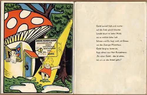 Goldi der erste Sonnenstrahl ein Frühlingsmärchen Kinderbuch Frankfurt 1949