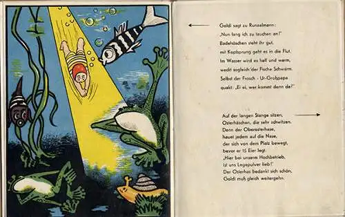 Goldi der erste Sonnenstrahl ein Frühlingsmärchen Kinderbuch Frankfurt 1949