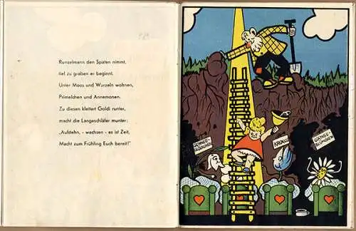 Goldi der erste Sonnenstrahl ein Frühlingsmärchen Kinderbuch Frankfurt 1949