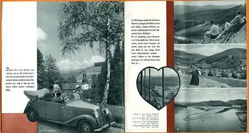 Thüringen Urlaub Landschaft Burgen Städte Volkskunst Tourismus Werbeheft 1937