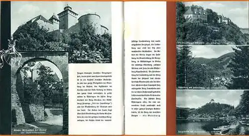 Thüringen Urlaub Landschaft Burgen Städte Volkskunst Tourismus Werbeheft 1937