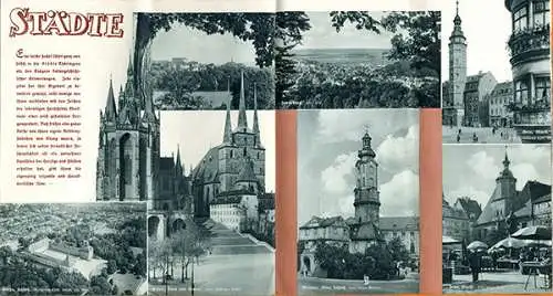 Thüringen Urlaub Landschaft Burgen Städte Volkskunst Tourismus Werbeheft 1937