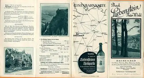 Thüringen Heilbad Bad Liebenstein Wohnungsliste Prospekte Werbeheft 1938