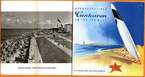 Nordsee Bad Cuxhaven Geschichte Strand Urlaub Werbeheft 1955