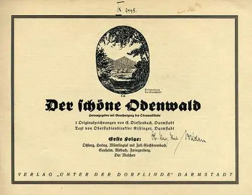 Hessen Odenwald Club Darmstadt Heidelberg Ried Kunst Grafik Hefte 4 Bände 1925