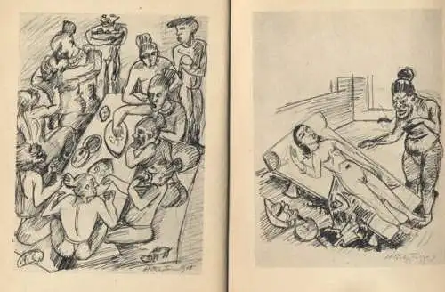 Malerei Expressionismus Max Pechstein Palau Zeichnungen Ausstellung Katalog 1947