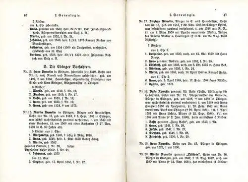 Württemberg Tübingen Adel Familie Rümelin Genealogie Geschichte Buch 1917