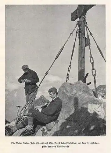Österreich Kunst Malerei Alpen Bergsteigen Gustav Jahn Gedenkbuch 1927