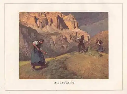 Österreich Kunst Malerei Alpen Bergsteigen Gustav Jahn Gedenkbuch 1927