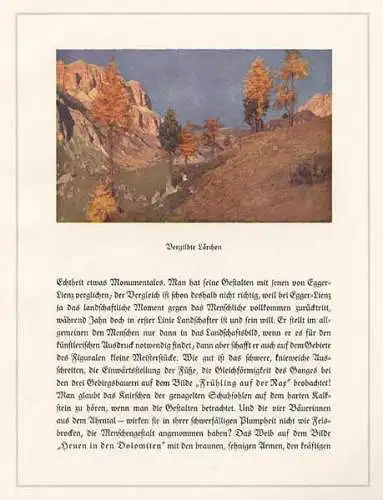 Österreich Kunst Malerei Alpen Bergsteigen Gustav Jahn Gedenkbuch 1927