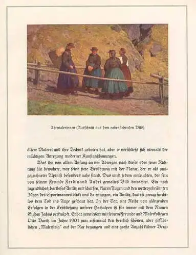 Österreich Kunst Malerei Alpen Bergsteigen Gustav Jahn Gedenkbuch 1927