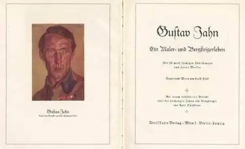 Österreich Kunst Malerei Alpen Bergsteigen Gustav Jahn Gedenkbuch 1927