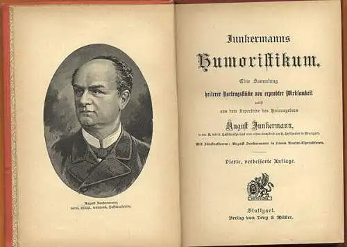 Theater Bühne Humor Kaberett Parodien Fritz Reuter von August Junkermann 1899