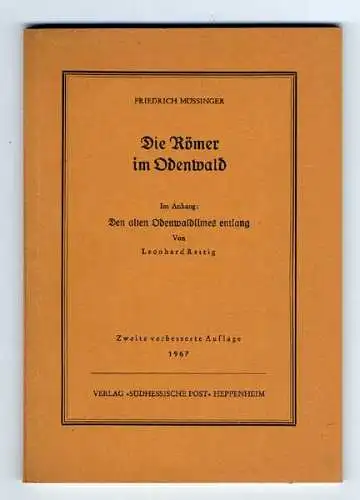 Hessen Odenwald Archäologie Geschichte Römer Siedlungen Limes Kastell 1967