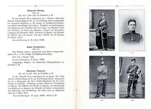Hessen Frankfurt Deutsch Französischer Krieg 1870 Verzeichnis Soldaten Offiziere
