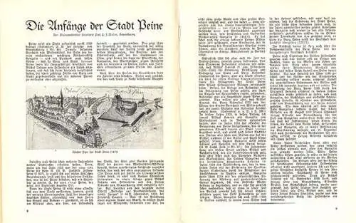 Niedersachsen Peine Stadt Geschichte Chronik Wappen Heimatbuch 1937
