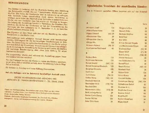 Bayern München Malerei Plastik Haus der Kunst Ausstellung Katalog 1955