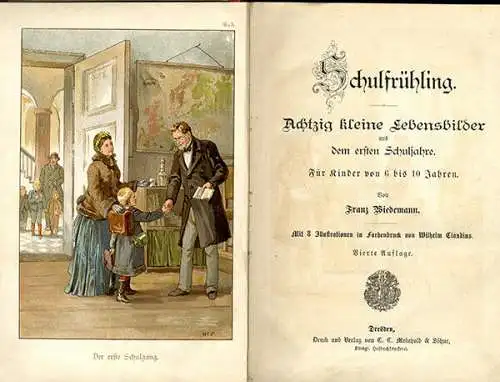 Deutsches Reich Schule Geschichten für Kinder illustriertes Lesebuch 1905