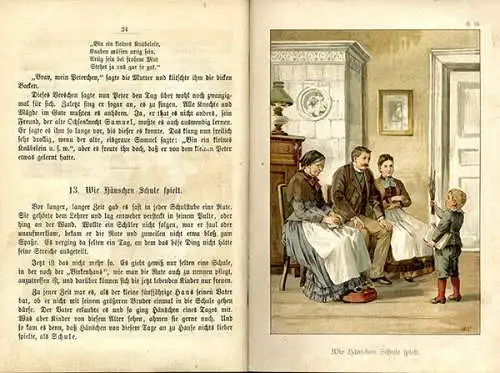 Deutsches Reich Schule Geschichten für Kinder illustriertes Lesebuch 1905