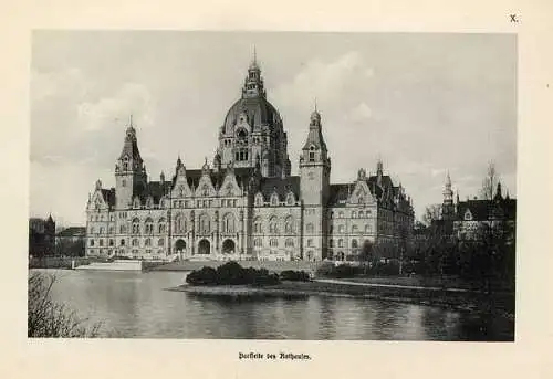 Niedersachsen Hannover Stadt Geschichte Rathaus Einweihung Festschrift 1913