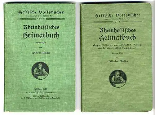 Rhein Hessen Ried Mainz Worms Heimat Geschichte Volkskunde Sagen 2 Bände 1924