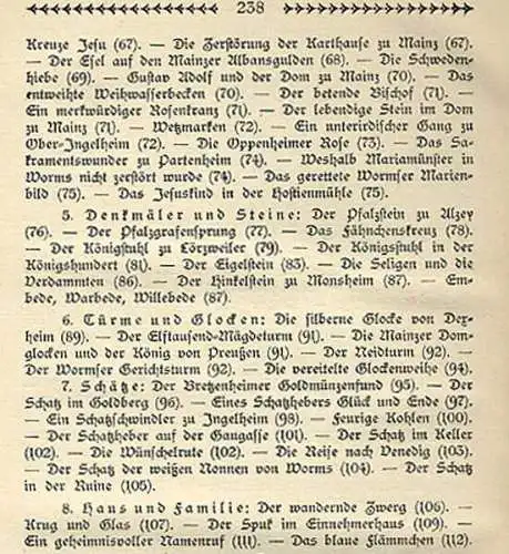Rhein Hessen Ried Mainz Worms Heimat Geschichte Volkskunde Sagen 2 Bände 1924