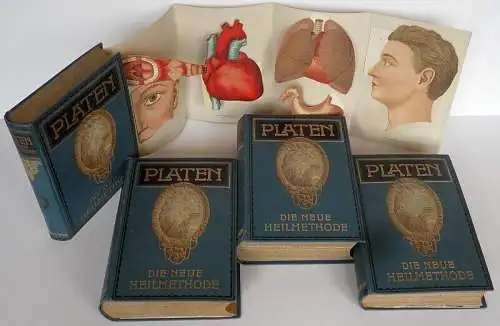 Gesundheit Medizin Heilkunde Platen die neue Heilmethode 4 Bände Jugendstil 1912