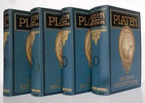 Gesundheit Medizin Heilkunde Platen die neue Heilmethode 4 Bände Jugendstil 1912