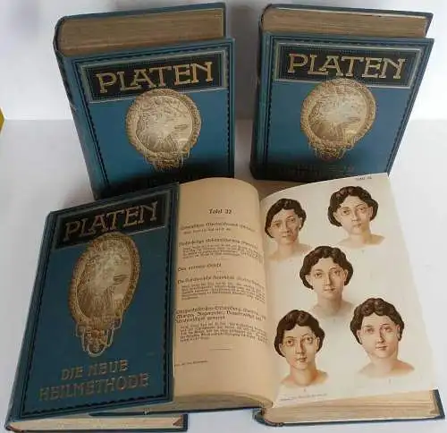 Gesundheit Medizin Heilkunde Platen die neue Heilmethode 4 Bände Jugendstil 1912