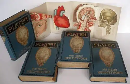 Gesundheit Medizin Heilkunde Platen die neue Heilmethode 4 Bände Jugendstil 1912