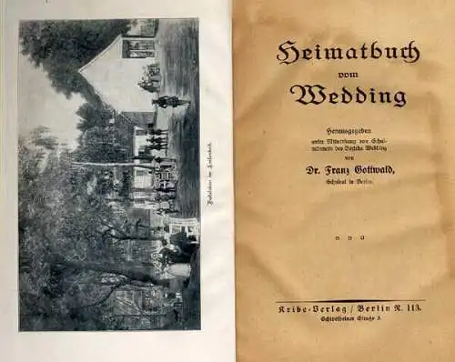 Berlin Stadt Geschichte Stadtbezirk Wedding Heimatbuch von 1920