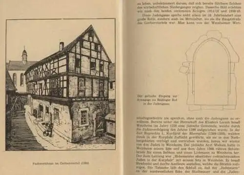 Baden Weinheim Mittelalter Handwerk Gerberzunft Stadt Geschichte Buch 1949