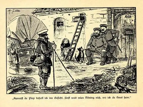 Deutschland Weltkrieg Heinrich Zille Vater in Frankreich Kunst Grafik Bilderbuch