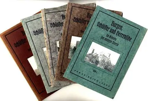 Hessen Thüringen Werra Eichsfeld Burgen Schlösser 5 Bände komplett von 1925
