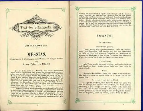 Hessen Wiesbaden Mittelrheinisches Musikest Festschrift Programmheft 1891