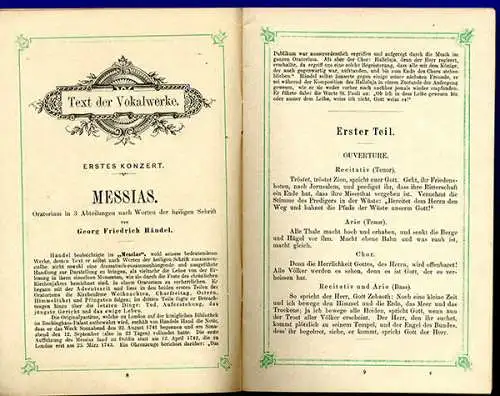 Hessen Wiesbaden Mittelrheinisches Musikest Festschrift Programmheft 1891