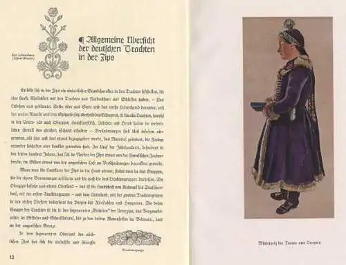 Slowakei Ungarn Deutsche Geschichte Trachten Kultur Kunst in der Zips Buch 1940