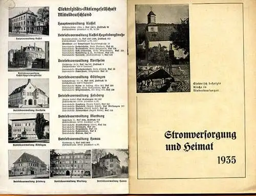 Deutsches Reich Elektrizität Strom Versorgung Energie Wirtschaft Kalender 1935