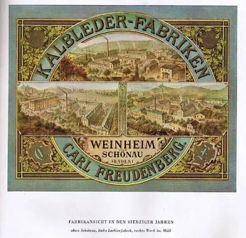 Baden Weinheim Handwerk 100 Jahre Leder Fabrik Carl Freudenberg Festschrift 1949