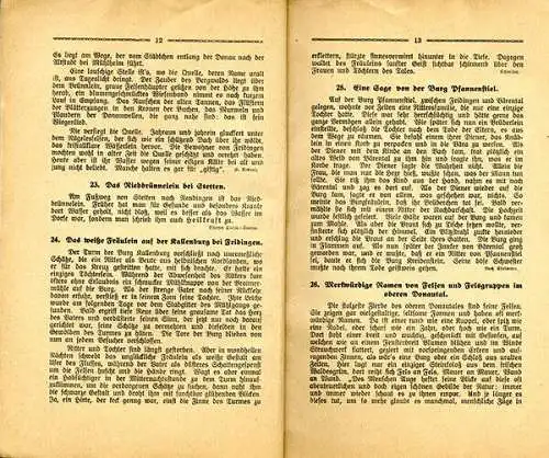 Württemberg Schwaben Donau Heuberg Hohentwiel Heimat Sagen Buch 1924