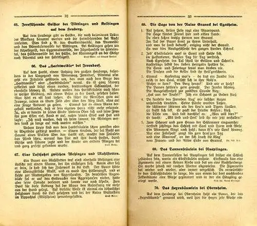 Württemberg Schwaben Donau Heuberg Hohentwiel Heimat Sagen Buch 1924