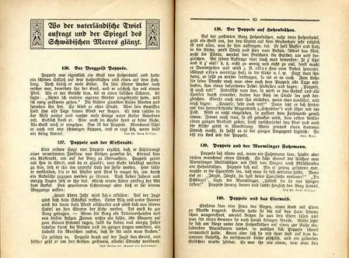 Württemberg Schwaben Donau Heuberg Hohentwiel Heimat Sagen Buch 1924