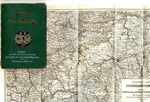 Württemberg Schwaben Baar Lichtenstein Rosberg Teck Donautal Wanderbuch 1896